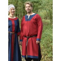 Medieval Tunic Vallentin, red/blue XL