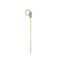 Cloak Pin with glass pearl green