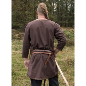 Viking Tunic from Cotton, dark brown L