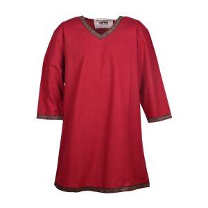 Viking Tunic from Cotton, dark red L