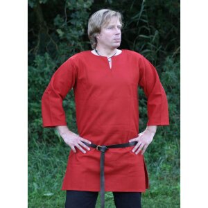 Lange Tunika aus Wolle, rot XL