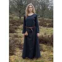 hochmittelalterliches Kleid Afra aus Canvas Dunkelblau