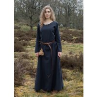 high medieval dress Afra from canvas dark blue