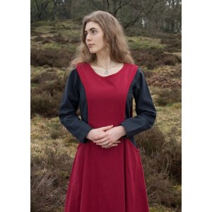 Spätmittelalterliches Überkleid Surcot Andra Rot