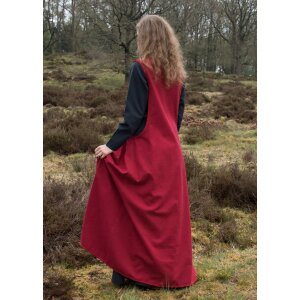 Spätmittelalterliches Überkleid Surcot Andra Rot