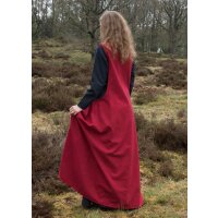 Spätmittelalterliches Überkleid Surcot Andra Rot