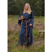 Medieval dress blue with trumpet sleeves Burglinde