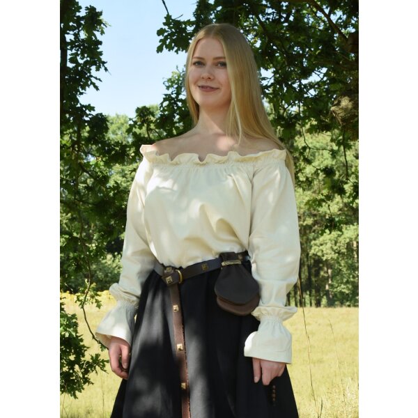 Markt-Mittelalter Bluse oder Piratenbluse Carmen Natur