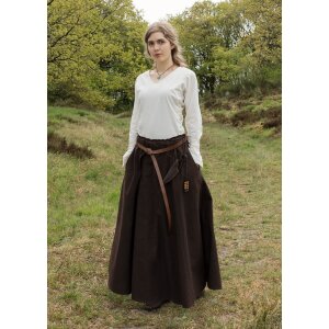 Market-medieval skirt or pirate skirt dark brown