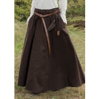 Market-medieval skirt or pirate skirt dark brown