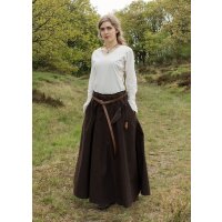 Market-medieval skirt or pirate skirt dark brown