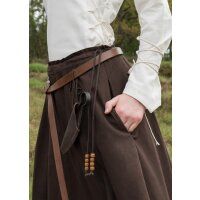 Market-medieval skirt or pirate skirt dark brown