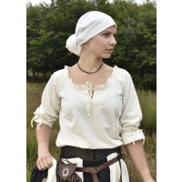 Market-Medieval Blouse Birga 3/4 arm natural white