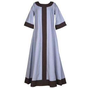 Germanisches Kleid Gudrun Blaugrau/Braun