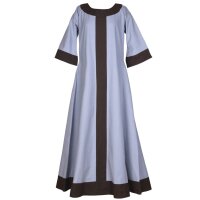 Germanic dress Gudrun bluegrey/brown