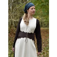 Market medieval bodice belt laced leather brown