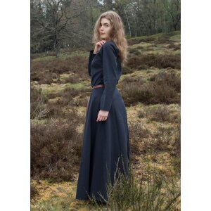 hochmittelalterliches Kleid Afra aus Canvas Dunkelblau Größe S