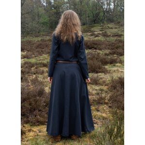 hochmittelalterliches Kleid Afra aus Canvas Dunkelblau Größe S