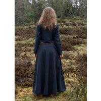 hochmittelalterliches Kleid Afra aus Canvas Dunkelblau Größe XL