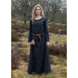 hochmittelalterliches Kleid Afra aus Canvas Dunkelblau Größe XXL