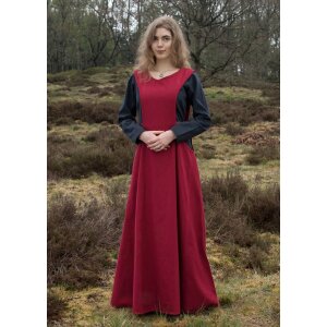 Spätmittelalterliches Überkleid Surcot Andra Rot Größe S/M
