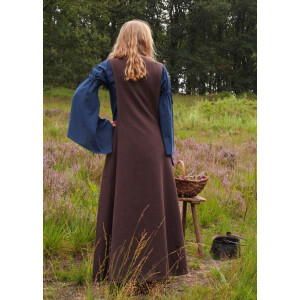 Late medieval overdress Surcot Andra brown size S/M