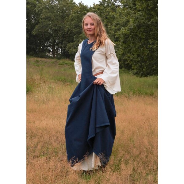 Late medieval overdress Surcot Andra dark blue size L/XL
