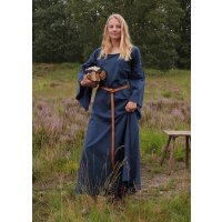 Mittelalter-Kleid Burglinde mit Trompetenärmeln Blau Größe S