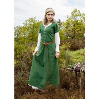 Kurzärmelige Cotehardie Mittelalter Kleid Ava grün Größe L