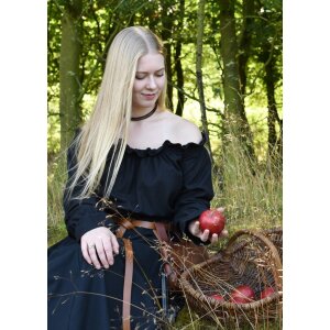 Market-medieval blouse or pirate blouse Carmen black size S