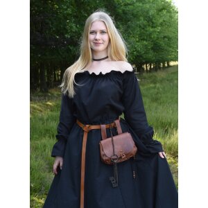 Market-medieval blouse or pirate blouse Carmen black size L