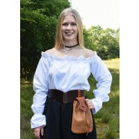 Market-medieval blouse or pirate blouse Carmen white size S