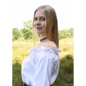 Markt-Mittelalter Bluse oder Piratenbluse Carmen Weiß Größe XL