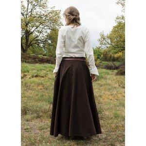 Market-medieval skirt or pirate skirt dark brown size S