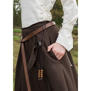 Market-medieval skirt or pirate skirt dark brown size L