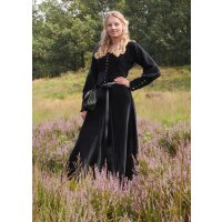 Market medieval dress Isabell velvet in late medieval style Cotehardie black size XXL