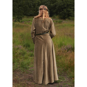 Spätmittelalter-Kleid Isabell Samt Cotehardie Grün Größe XL