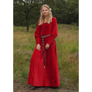 Market medieval dress Isabell velvet in late medieval style Cotehardie red size XXL