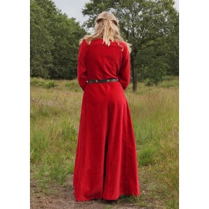 Spätmittelalter-Kleid Isabell Samt Cotehardie Rot Größe XXL