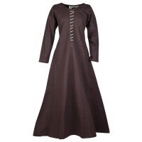 Cotehardie late medieval dress Ava long sleeve brown size M