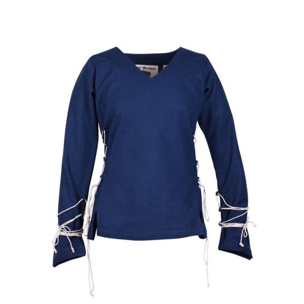 Market-Medieval Blouse Aila Laced blue size M