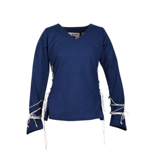 Market-Medieval Blouse Aila Laced blue size M