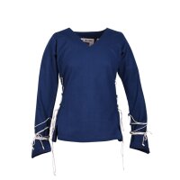 Market-Medieval Blouse Aila Laced blue size XL