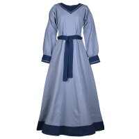 Wikinger Kleid Jona Blaugrau/Blau Größe S