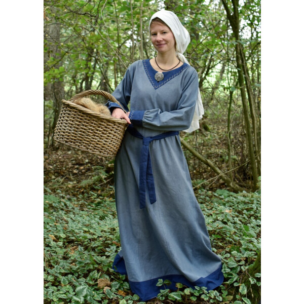 Viking dress Jona bluegrey/blue size M