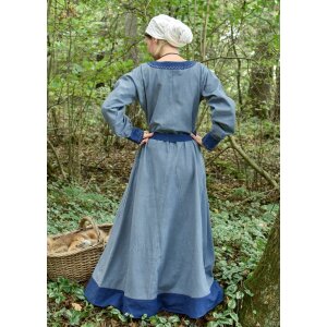 Wikinger Kleid Jona Blaugrau/Blau Größe L