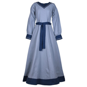 Wikinger Kleid Jona Blaugrau/Blau Größe XL