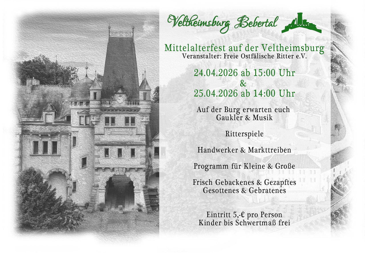 Programm Mittelalterfest Veltheimsburg Bebertal