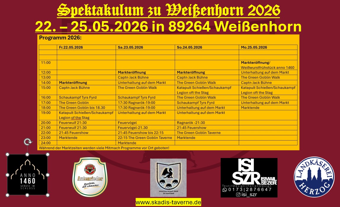 Programm Spektakulum zu Weißenhorn