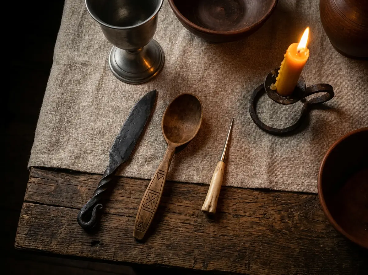 Mittelalterliches Besteck kaufen – Sets, Löffel & Pfriem